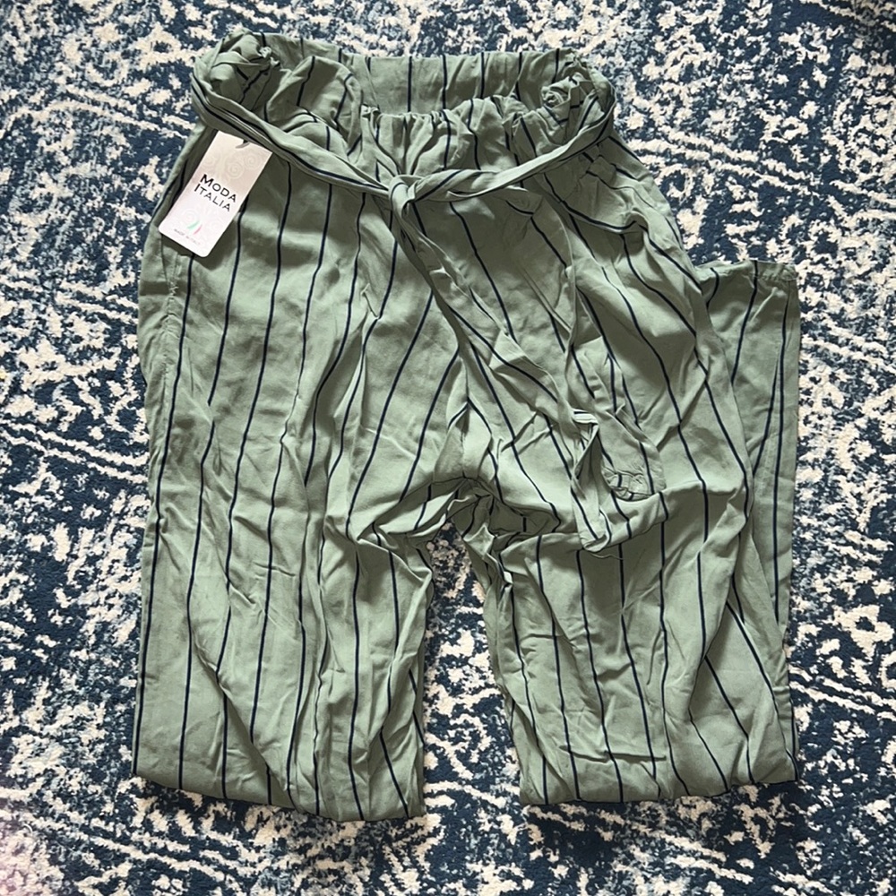 Green and Blue comfy flare pants